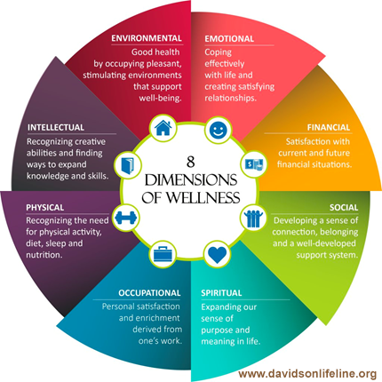 8 Dimensions of Wellness Wheel